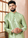 Koshin Men Self Design Straight Kurta