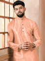 Koshin Men Self Design Straight Kurta