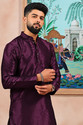 Koshin Men Self Design Straight Kurta