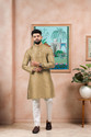 Koshin Men Self Design Straight Kurta