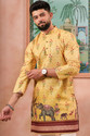 Koshin Men Embroidered Straight Kurta
