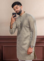 Koshin Men Embroidered Straight Kurta