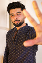 Koshin Men Printed Straight Kurta