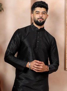 Koshin Men Self Design Straight Kurta