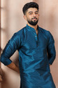 Koshin Men Self Design Straight Kurta