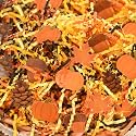 Kosiz 1 lb Fall Crinkle Cut Paper Shred Filler Pumpkin Pinecone Confetti Orange Yellow Gold Autumn Raffia Filler for Thanksgiving Gift Wrapping Craft Bedding Cushion DIY Basket Packaging Party Decor