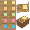 Kosiz 10 Set Wooden Sticky Note Holder Kit, Inspirational, Wood Color