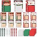 Kosiz 10 Set Wooden Sticky Note Holder Kit, Christmas, Red White Green