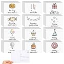 Kosiz 120 Pcs Cute Birthday Cards Bulk 4 x 6 Inch