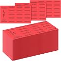 Kosiz 15 Bid 504 Raffle Ticket Sheets Chinese Auction Tickets, Red