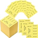 Kosiz 5 Bid 504 Raffle Ticket Sheets Chinese Auction Tickets, Dark Yellow