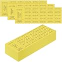 Kosiz 25 Bid 504 Raffle Ticket Sheets Chinese Auction Tickets, Yellow