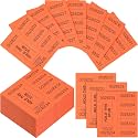 Kosiz 5 Bid 504 Raffle Ticket Sheets Chinese Auction Tickets, Orange