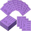 Kosiz 5 Bid 504 Raffle Ticket Sheets Chinese Auction Tickets, Deep Purple