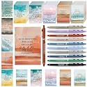 Kosiz 80 Pcs Christian Spanish Pastor Notepads Pens Bulk, Bright Colors