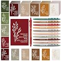 Kosiz 80 Pcs Christian Women Gifts Bulk Spanish Christian Religious Gifts for Bible Verse Notepads Ballpoint Pens Mini Inspirational Scripture Notebook for Women Men(Elegant Colors)