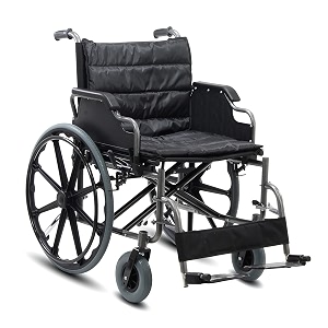 kosmocare deluxe heavy duty premium foldable wheelchair ideal for heavy patients