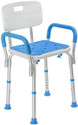 KosmoCare Light Weight Aluminum Shower Bench with Back & Detachable Handrest Shower Chair