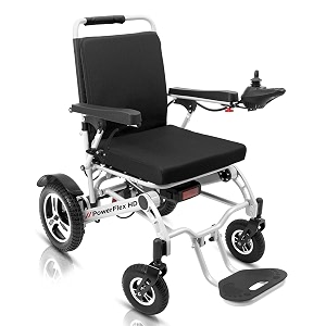 kosmocare powerflex heavy duty electric wheelchair foldable motorized wheelchair with adjustable reclining backrest compact long-lasting battery portable power mobility aid for adults amp seniors  air travel friendly