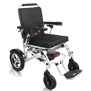 kosmocare powerflex heavy duty pro electric wheelchair foldable motorized wheelchair with adjustable reclining backrest compact long-lasting battery portable power mobility aid for adults amp seniors  air travel friendly
