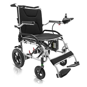 kosmocare powerflex lite electric wheelchair  foldable amp portable motorized wheelchair  long-lasting battery  power mobility aid for adults amp seniors  air travel friendly