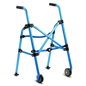 kosmocare premium imported lightweight breezy folding walker  height adjustable rollator walker with wheels  walking aids for adult senior elderly amp handicap 