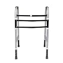 kossto Folding, Portable & Lightweight Height Adjustable Walker Suitable for Seniors, Adult, Disabled Patients (SILVER)