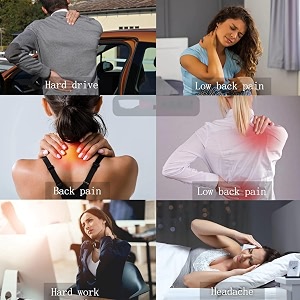 kossto neck and shoulder relaxer for tmj pain relief and cervical traction device for spine alignment neck stretcher chiropractic pillow for neck pain reliefblack