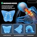 kossto Foam Neck And Shoulder Relaxer For Tmj Pain Relief And Cervical Traction Device For Spine Alignment, Neck Stretcher Chiropractic Pillow For Neck Pain Relief, Blue