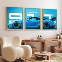 KOTART Big Porsche Car Framed Posters Gift