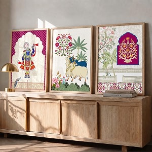 kotart Indian Traditional Madhubani Wall Art Painting