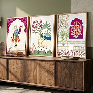 kotart Indian Traditional Madhubani Wall Art Painting