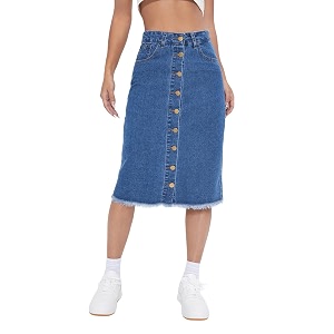 KOTTY Cotton Blend Fit and Flare Skirt