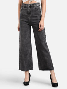 kotty flared women grey jeans
