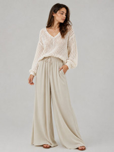 KOTTY Loose Fit Women Beige Trousers