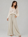 KOTTY Loose Fit Women Beige Trousers