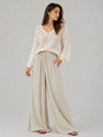 KOTTY Loose Fit Women Beige Trousers