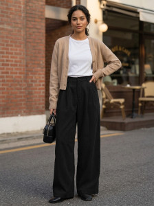 KOTTY Loose Fit Women Black Trousers