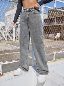 KOTTY Loose Fit Women Grey Jeans
