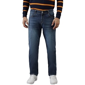 KOTTY Mens Solid Annapolis Blue Button Regular