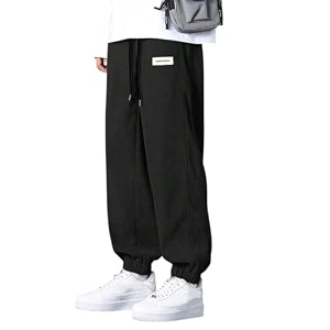 KOTTY Mens SolidButtonWideLoose fitCorduroy Trousers Pant