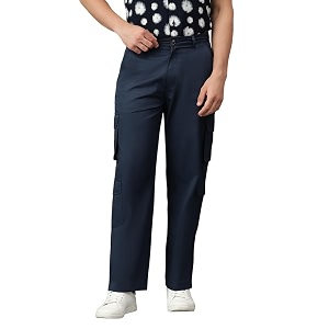 kotty men39s solid mid rise utility pocket button willow blue regular cargo