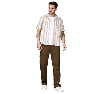 kotty men39s solid mid rise utility pocket button willow blue regular cargo