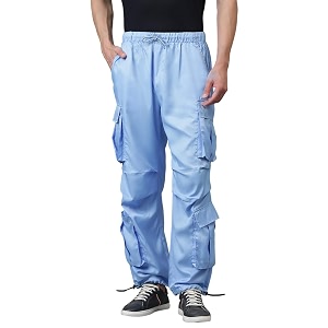 kotty men39s solid mid rise utility pocket button willow blue regular cargo
