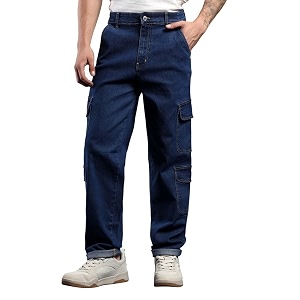kotty men39s solid mid rise utility pocket button willow blue regular cargo