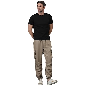kotty men39s solid mid rise utility pocket button willow blue regular cargo