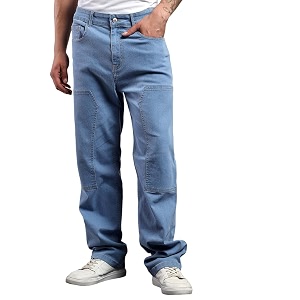 kotty men39s solid mid rise utility pocket button willow blue regular cargo