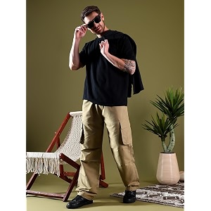 kotty men39s solid mid rise utility pocket button willow blue regular cargo