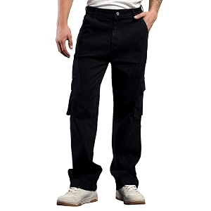 kotty men39s solid mid rise utility pocket button willow blue regular cargo