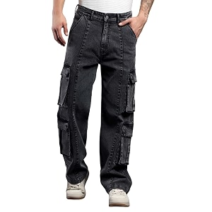 kotty men39s solid mid rise utility pocket button willow blue regular cargo